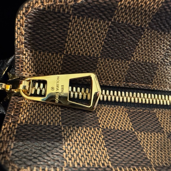 Louis Vuitton Damier Ebene Jersey Tote w pink strap - Picture 12 of 12